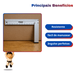 Esquadro 10 250mm Com Cabo Alumínio Tramontina