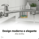 Torneira Para Cozinha De Parede Top Jet 250 Cromada Aquarius 1170-A - Fabrimar