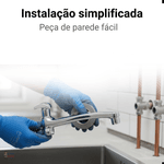 Torneira Para Cozinha De Parede Top Jet 250 Cromada Aquarius 1170-A - Fabrimar