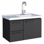 COZIMAX TOUCADOR 060 CM ROMA ACO PRETO