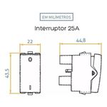 MG MÓDULO INTERRUPTOR BIPOLAR SIMPLES 25A BR SLEEK (15755)