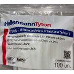 Abraçadeira Fita Branca 197mm x 4,6mm Hellermann T50R com 100 peças