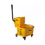 BALDE PARA LIMPEZA COM ESPREMEDOR AMARELO 32L