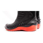 Bota pvc Motociclista Cano Médio Preto e Vermelho 