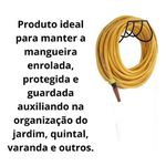 Kit 30m mangueira jardim siliconada verde mais conjunto de esguicho e suporte de parede com parafuso e bucha