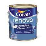 TINTA ACRÍLICO FOSCO BRANCO NEVE RENOVA PAREDES E TETOS 3,2L CORAL