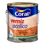VERNIZ ACRÍLICO BASE ÁGUA INCOLOR BRILHANTE 3,6L CORAL