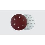 PAC DISCO LIXA 9" (225MM) DE 6 FUROS GRÃO 80 (5 UNIDADES) NAUBER