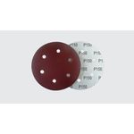 PAC DISCO LIXA 9" (225MM) DE 6 FUROS GRÃO 150 (5 UNIDADES) NAUBER