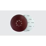 PAC DISCO LIXA 9" (225MM) 8 FUROS GRÃO 100 (5 UNIDADES) NAUBER
