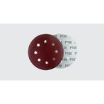 PAC DISCO LIXA 7" (185MM) 8 FUROS GRÃO 100 (5 UNIDADES) NAUBER