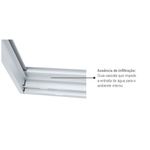 Janela Veneziana de Correr Grade Horizontal Alumínio - 3 Folhas - Branco - Alumislim Sasazaki