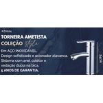TORNEIRA BANCADA AMETISTA CROMADA KZ0024 - KAZA