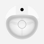 Cuba De Apoio Diamante Globa Branco Brilhante 38x38x15 cm - Badenza