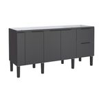 Gabinete Cozinha em Madeira Cisne 1,80M Preto - Cozimax