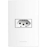 Sleek Branco Conjunto 1 Tomada 2P+T 10A c/ Placa - Margirius
