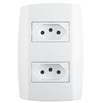 Ilumi Slim Conjunto 2 Tomada 2P + T 10A c/ Placa Branca
