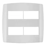 Ilumi Slim Placa 4x4 4P com Suporte Branca
