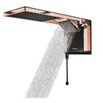 Ducha Lorenzetti Acqua Duo Ultra Preto Rose Gold