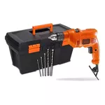 KIT FURADEIRA IMPACTO 3/8 560W C/ 5 BROCAS E CAIXA 19 - BLACK DECKER