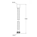 LIGACAO FLEXIVEL METALICO P/ DUCHA MANUAL CROMADA 12067BR-CP - KOHLER