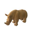 Escultura Rinoceronte Em Poliresina Bege - G