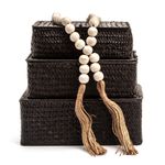 Colar Para Mesa Em Madeira Com Sisal Off White - P