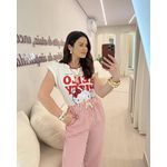 Calça Manu Listrado Rosa