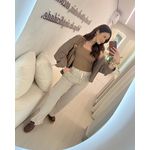 Calça Manu Listrado Marrom