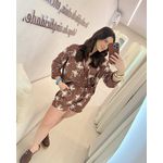 Conjunto Flora Marrom