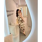 Vestido Elis Marrom/creme