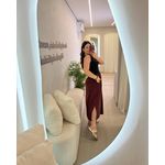 Vestido Fabiane Preto/marrom