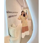 Vestido Rose Nude/marrom/branco