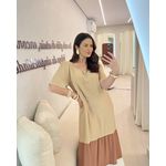 Vestido Rose Nude/marrom/branco