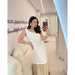 Vestido Valeria Nude/marrom/branco