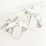 Par de Alianças de Prata 950 4mm- Aliança de Namoro - Felicidade 