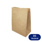 Saco de Papel Kraft SOS Liso GG 30x17,5x38cm para Delivery Pluma (50 unidades)