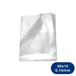 Saco Plástico Pebd 9x15cm Transparente Espessura 0,014mm (1kg)