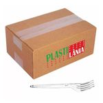 Garfo Descartável Sobremesa Plastilânia - 1000 Unidades