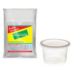 Pote Plástico Redondo Com Tampa 140ml Rioplastic - 25 Unidades
