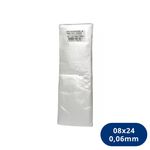 Saco Plástico Pebd 8x24cm Transparente Espessura 0,006mm (1kg)