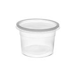 Pote Plástico Redondo Com Tampa 200ml Rioplastic - 25 Unidades