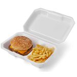 Hamburgueira De Isopor Com 2 Divisórias Hf-121/2 Fibraform - 200 Unidades
