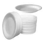 Prato De Isopor Raso 19cm Descartável Spumapac (20 Un.)
