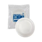 Prato De Isopor Raso 19cm Descartável Spumapac (20 Un.)