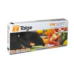 Luva Descartável Tpe Soft Preta Média Talge - 100 Unidades
