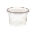 Pote Plástico Redondo Com Tampa 1500ml Rioplastic - 180 Unidades