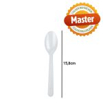 Colher Descartável Reforçada Master Branca Cropac (10x50 Un.)