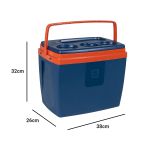 Caixa Térmica Cooler Azul C/ Laranja 19 Litros Com Alça - Bel