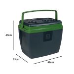 Caixa Térmica Cooler Azul Marinho C/ Verde 36 Litros Com Alça - Bel